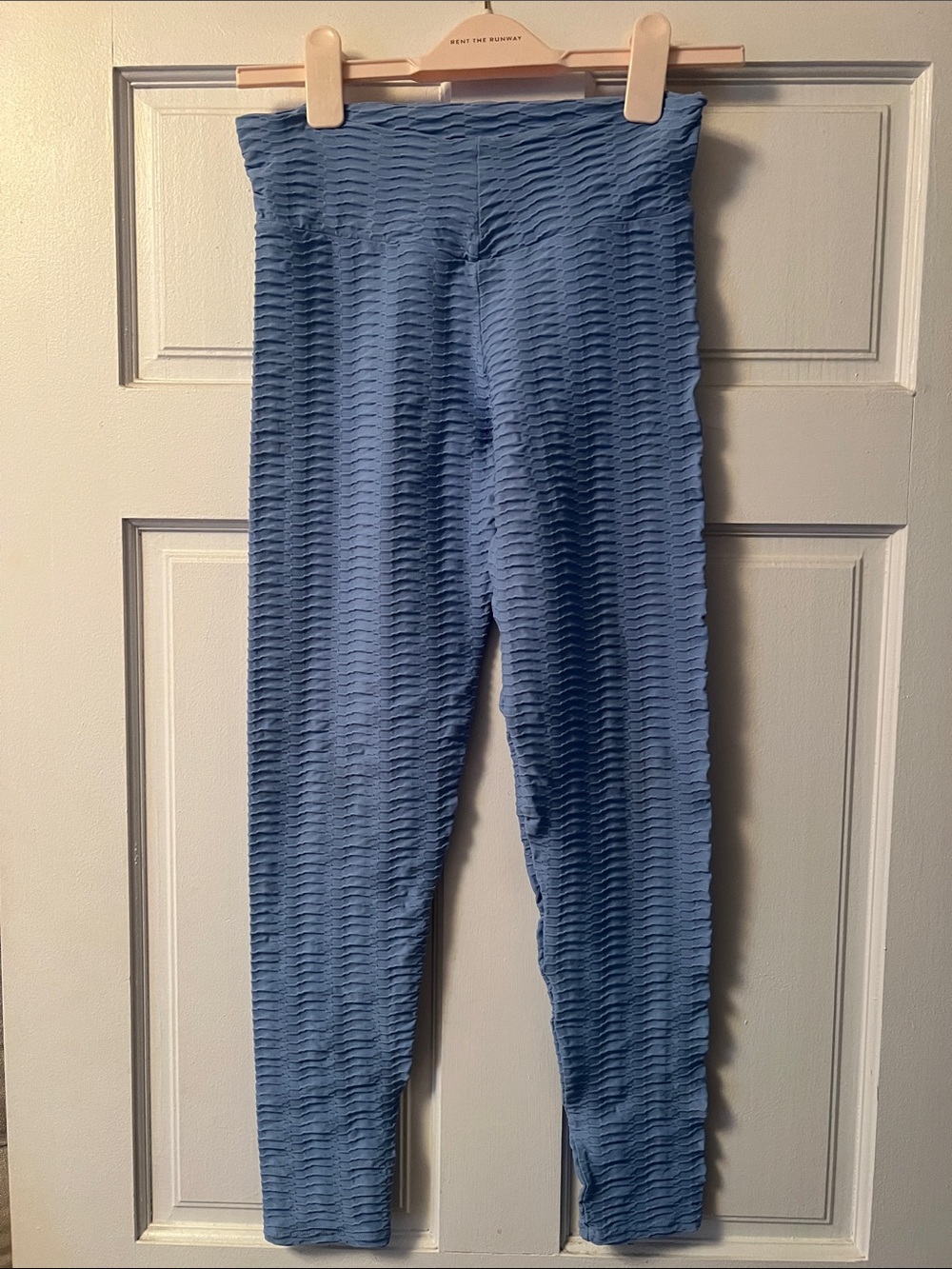 Booty by Brabants woman's Textured High-Waist Leggings - Light Blue